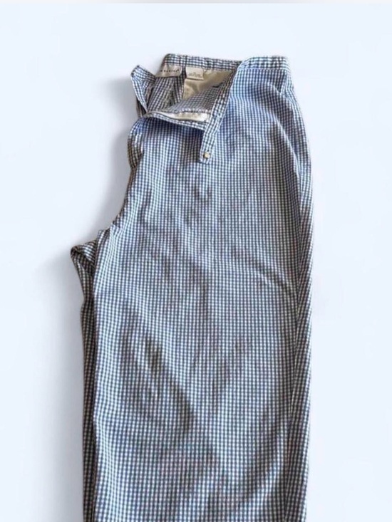 Kim Rogers Pants - Women’s blue gingham capris by Kim Rogers, straight leg, cotton/spandex, Sz 12